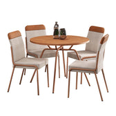 Conjunto Sala de Jantar 4 Cadeiras Georgia Carraro Rosê