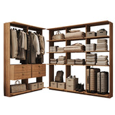 Guarda-Roupas Closet Modulado Alasca 300cm 5 Peças com 4 Gavetas e Cabideiros Freijó Carraro