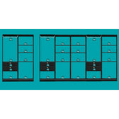 Guarda-Roupas Closet Modulado Alasca 420cm 7 Peças com 6 Gavetas e Cabideiros Preto Touch Carraro