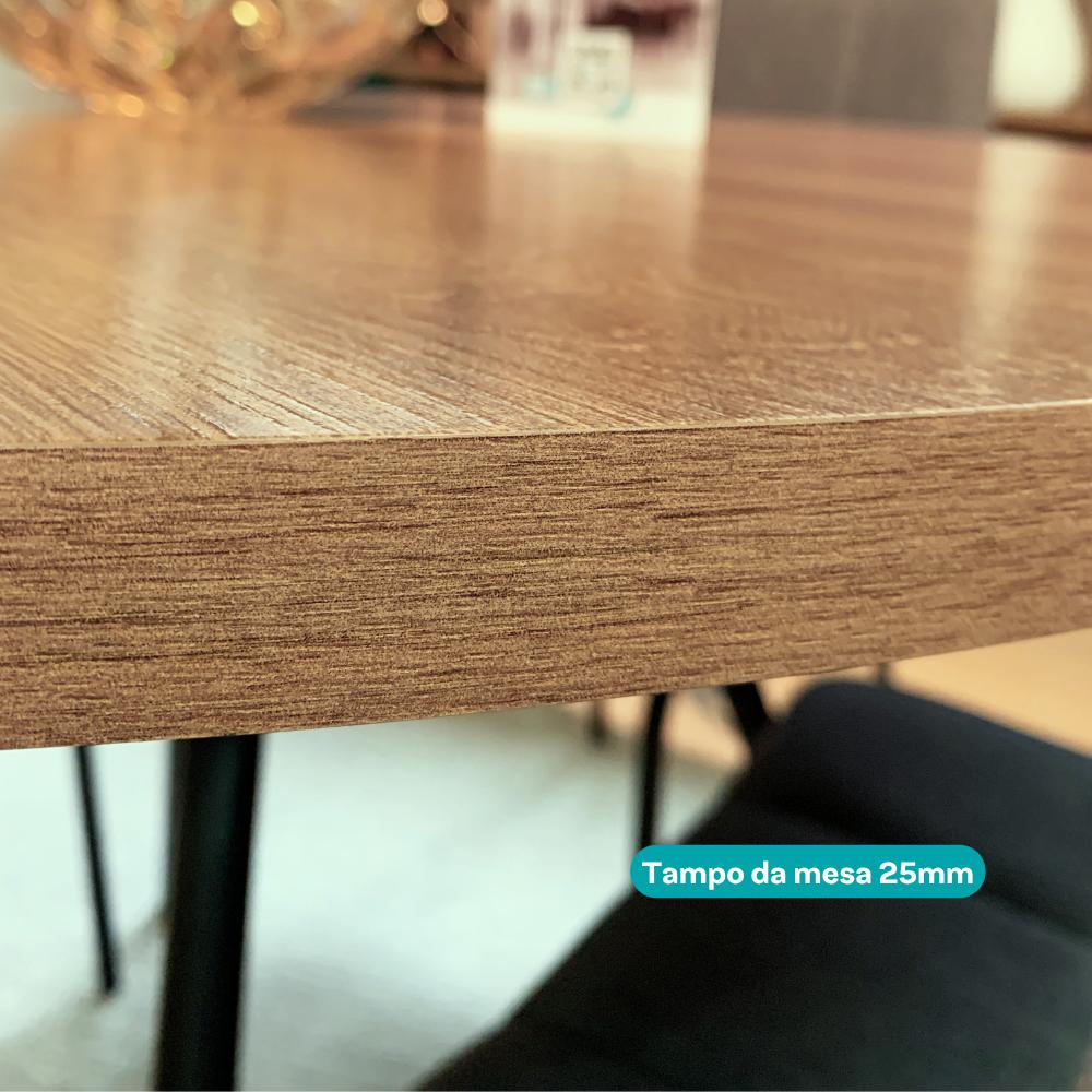 Conjunto Sala de Jantar 4 Cadeiras Georgia Carraro Dourada