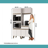 Armário de Cozinha Compacta Atlanta Vértice Carraro Branco