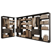 Guarda-Roupas Closet Modulado Alasca 420cm 7 Peças com 6 Gavetas e Cabideiros Preto Touch Carraro