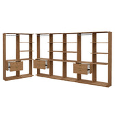 Guarda-Roupas Closet Modulado Alasca 420cm 7 Peças com 6 Gavetas e Cabideiros Freijó Carraro