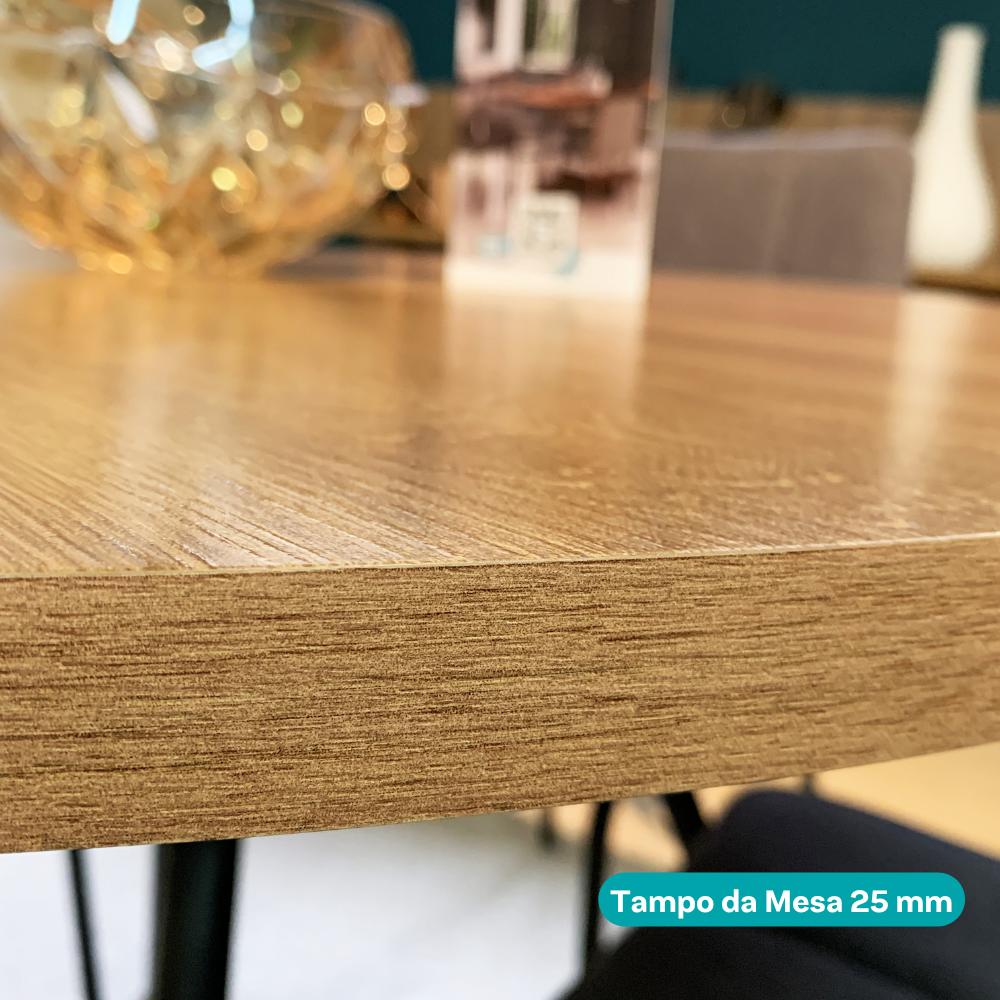 Conjunto Sala de Jantar 4 Cadeiras Verona Carraro Dourado
