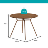 Conjunto Sala de Jantar 4 Cadeiras Georgia Carraro Rosê