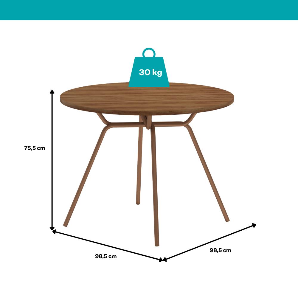 Conjunto Sala de Jantar 4 Cadeiras Georgia Carraro Rosê
