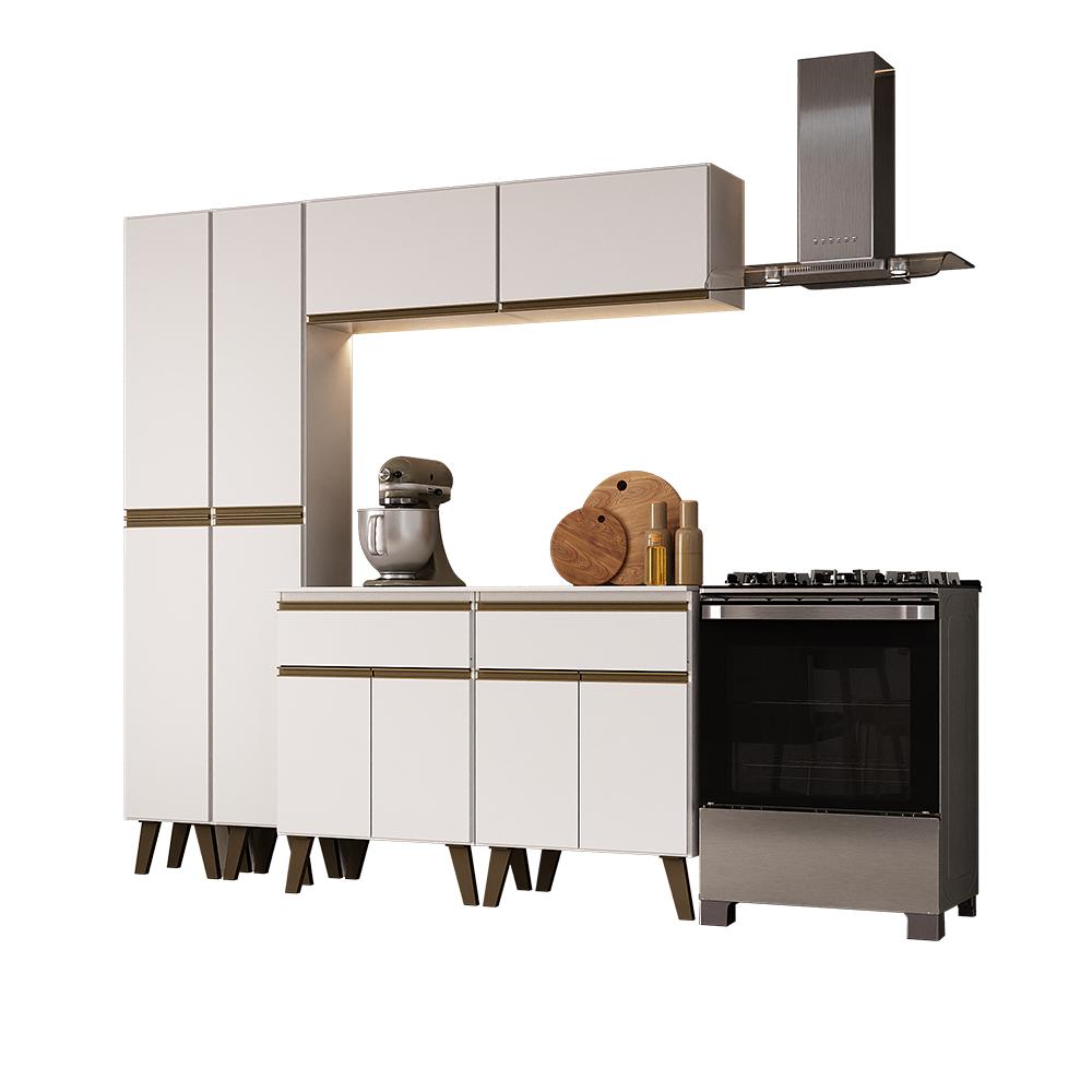 Armário de Cozinha Compacta  Atlanta Apex Carraro Branco