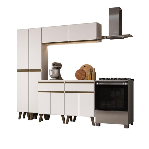 Armário de Cozinha Compacta  Atlanta Apex Carraro Branco