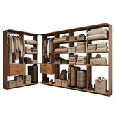 Guarda-Roupas Closet Modulado Alasca 360cm 6 Peças com 4 Gavetas e Cabideiros Freijó Carraro