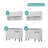 Armário de Cozinha Compacta  Atlanta Foyer Carraro Branco