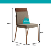 Conjunto Sala de Jantar 4 Cadeiras Georgia Carraro Rosê