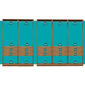 Guarda-Roupas Closet Modulado Alasca 300cm 5 Peças com 10 Gavetas e Cabideiros Freijó Carraro