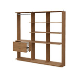 Guarda-Roupas Closet Modulado Alasca 180cm 3 Peças com 2 Gavetas e Cabideiros Freijó Carraro