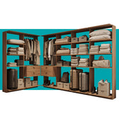 Guarda-Roupas Closet Modulado Alasca One 360cm 6 Peças com 4 Gavetas e Cabideiros Freijó Carraro