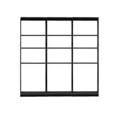 Guarda-Roupas Closet Modulado Alasca 180cm 3 Peças com 9 Prateleiras Preto Touch Carraro