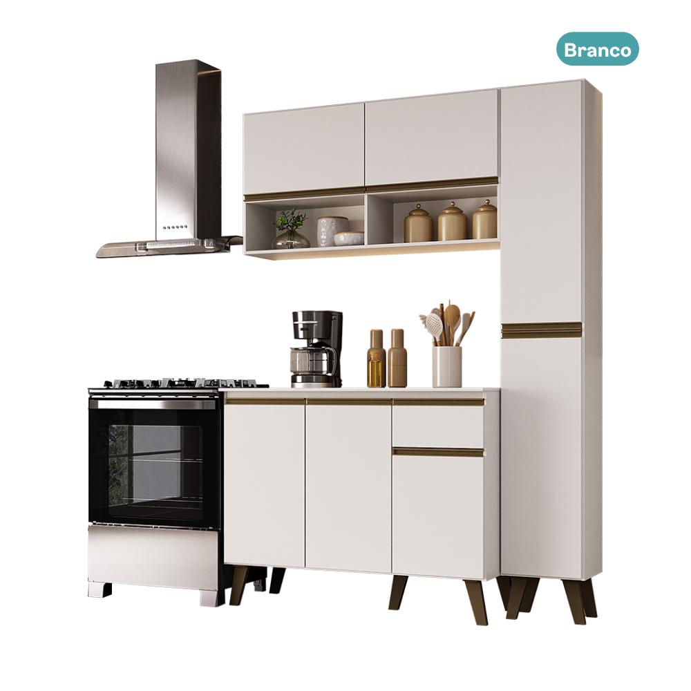 Armário de Cozinha Compacta Atlanta Gallery Slay Carraro Branco