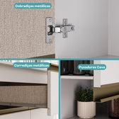 Armário de Cozinha Compacta Atlanta Gallery Slay Carraro Branco