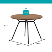 Conjunto Sala de Jantar 4 Cadeiras Georgia Carraro Preto