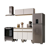 Armário de Cozinha Completa Atlanta Grid Carraro Branco
