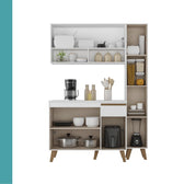 Armário de Cozinha Compacta Atlanta Gallery Slay Carraro Branco
