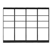 Guarda-Roupas Closet Modulado Alasca 240cm 4 Peças com 12 Prateleiras Preto Touch Carraro