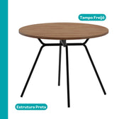 Conjunto Sala de Jantar 4 Cadeiras Georgia Carraro Preto