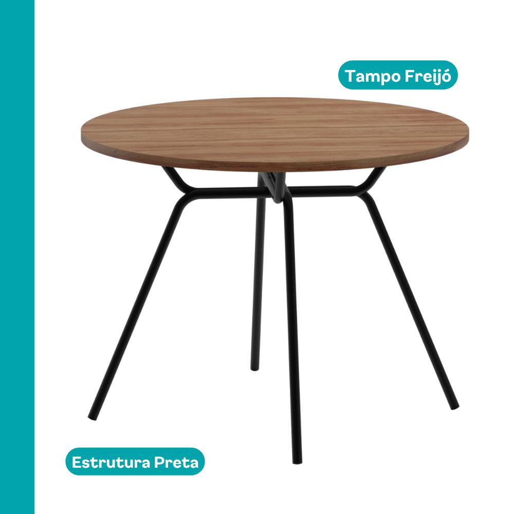 Conjunto Sala de Jantar 4 Cadeiras Georgia Carraro Preto