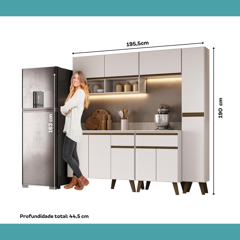 Armário de Cozinha Completa Atlanta Vector Carraro Branco