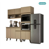 Armário de Cozinha Compacta Atlanta Skyline Carraro Amêndoa