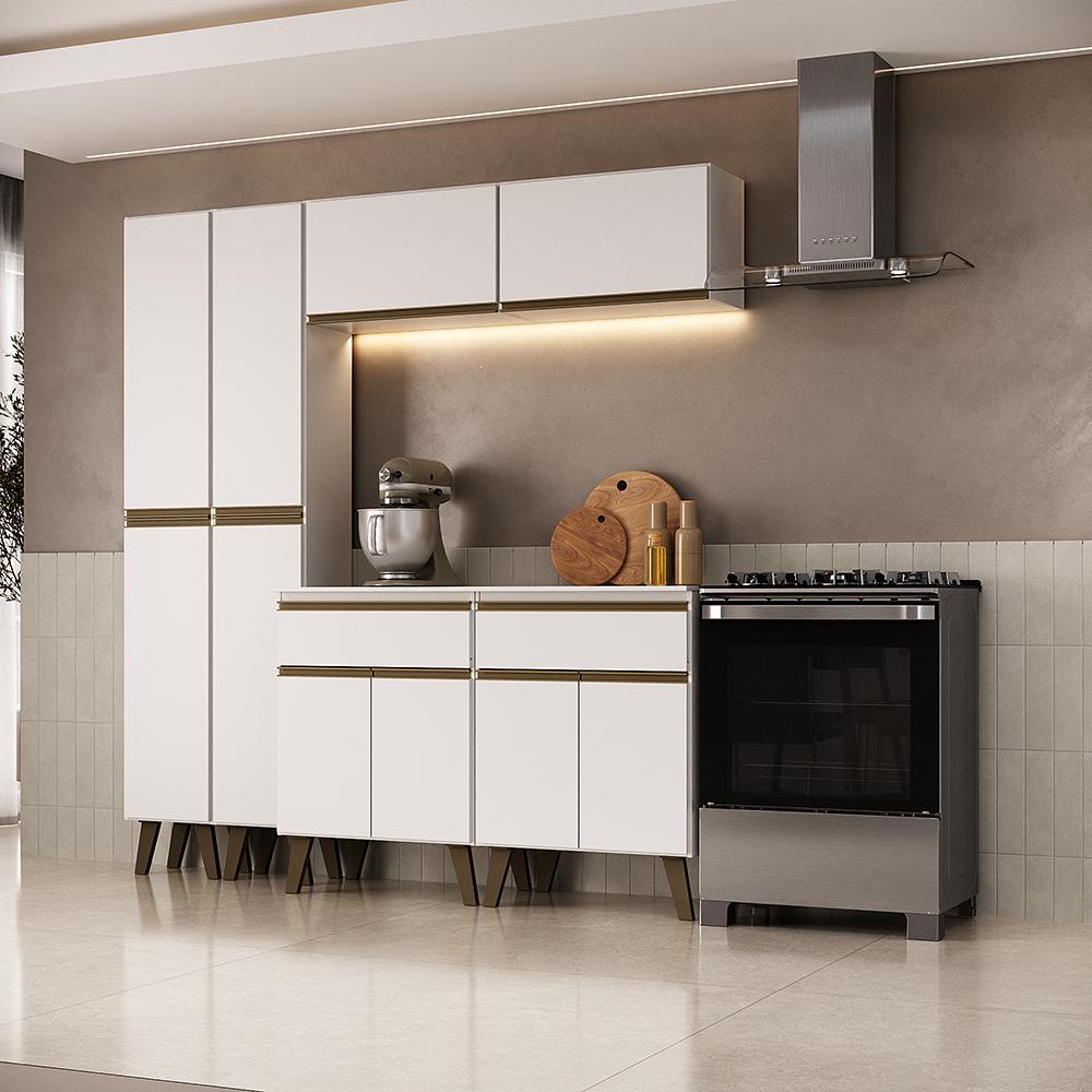 Armário de Cozinha Compacta  Atlanta Apex Carraro Branco