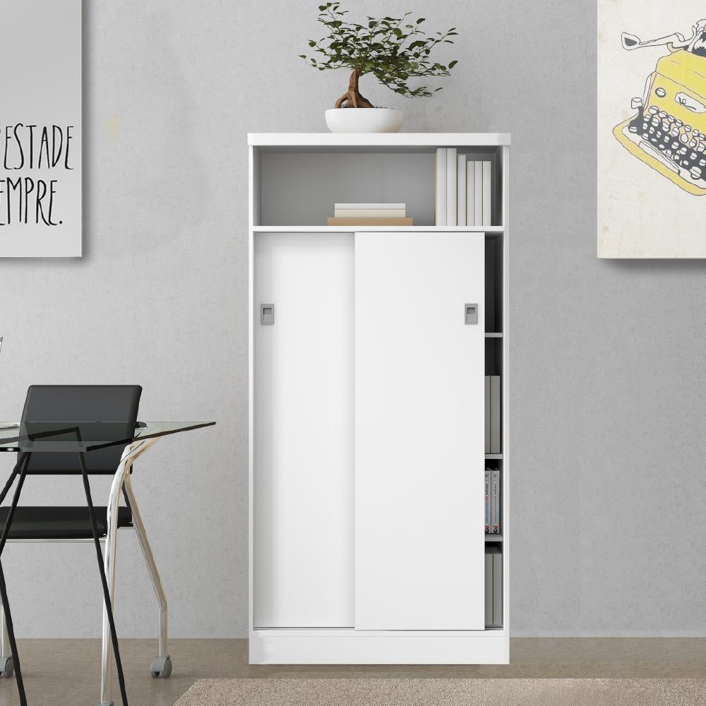 Armário Utilitário Escritório 2 Portas Branco Carraro-1769189863497